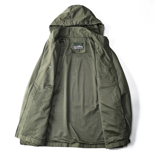 Tactical Waterproof Hooded Windbreaker für Männer