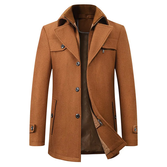 wool trench coat for men