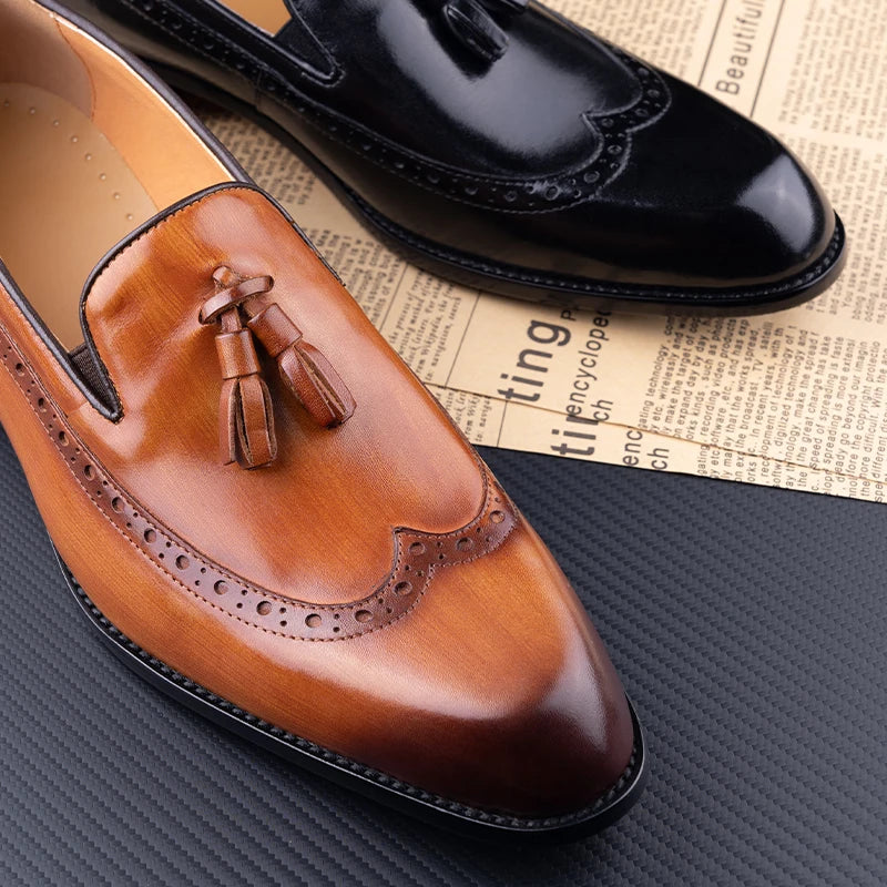 Handgefertigte Loafers mit Quaste