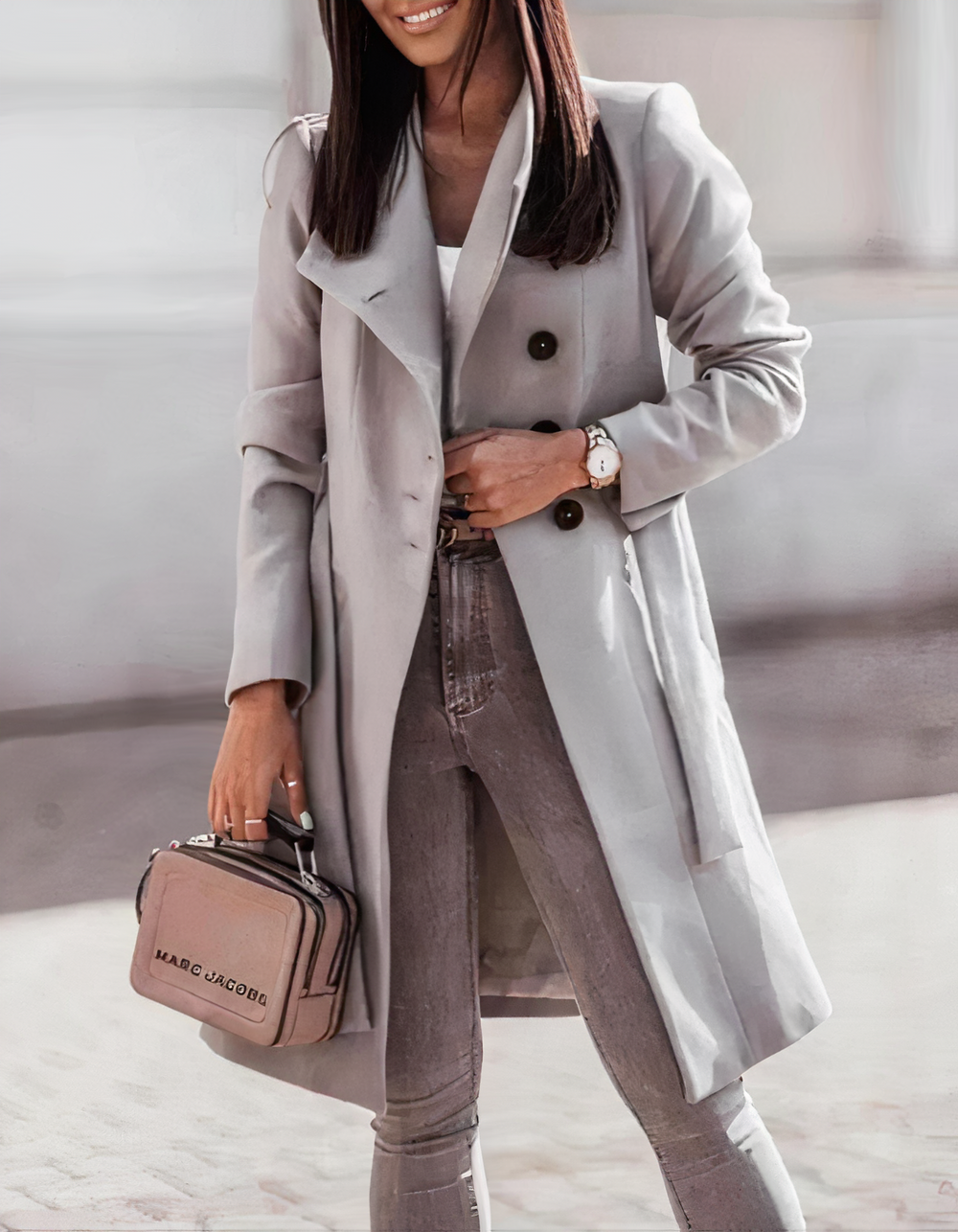 Damen Trenchcoat mit Gürtel