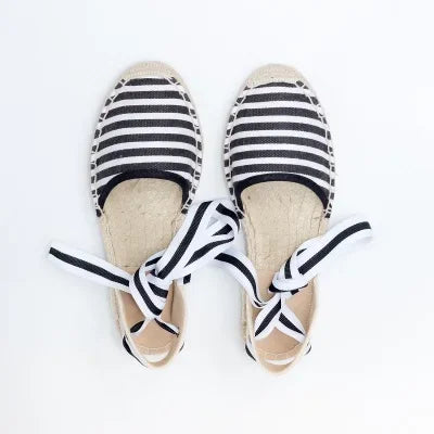 Espadrille-Flats aus Canvas für Frauen