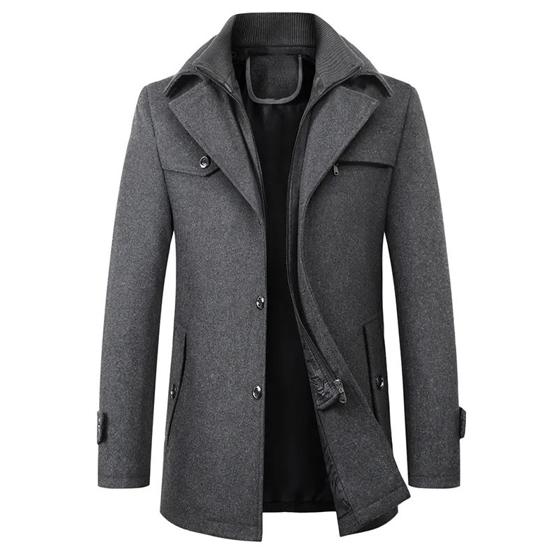 wool trench coat for men