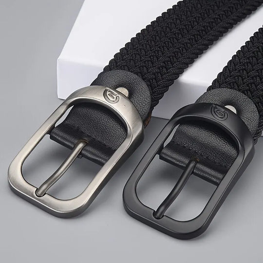 Casual woven elastic belt 