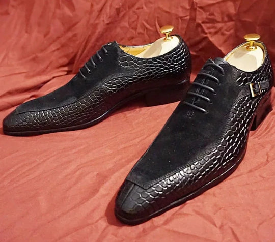 Crocodile Prints Leather Shoes for Men 