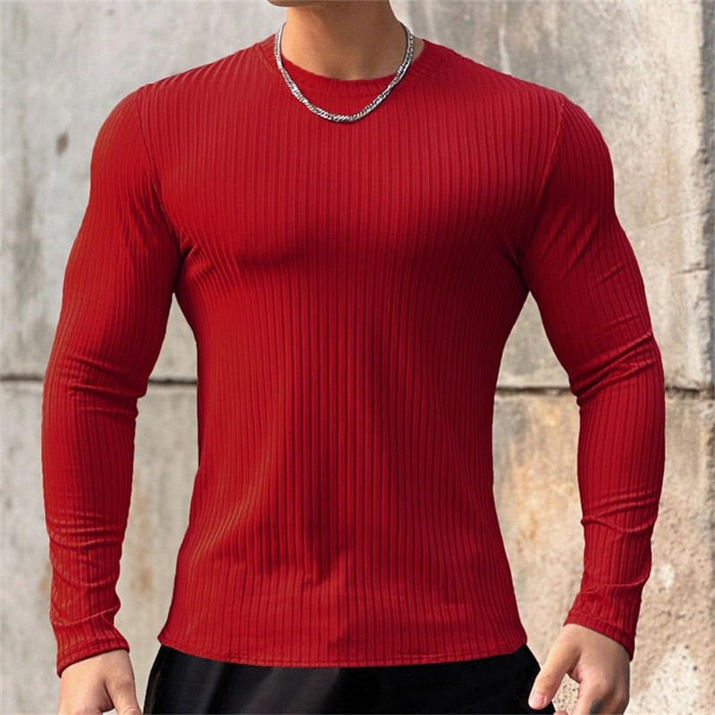 Thin striped sweater for men