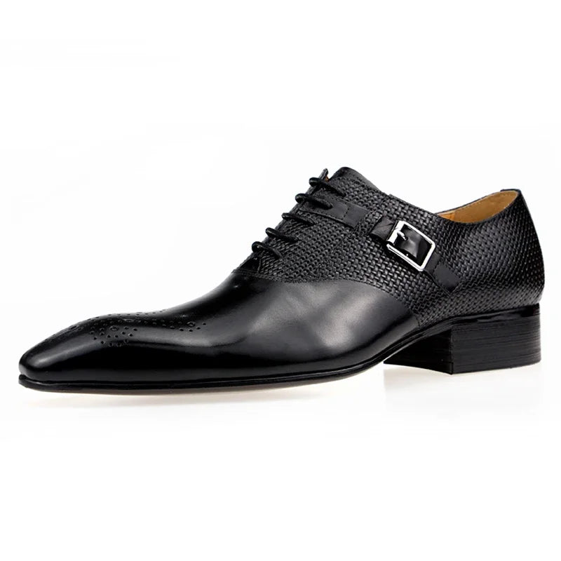 Men's Casual Oxford Business Leather Dress Shoes 