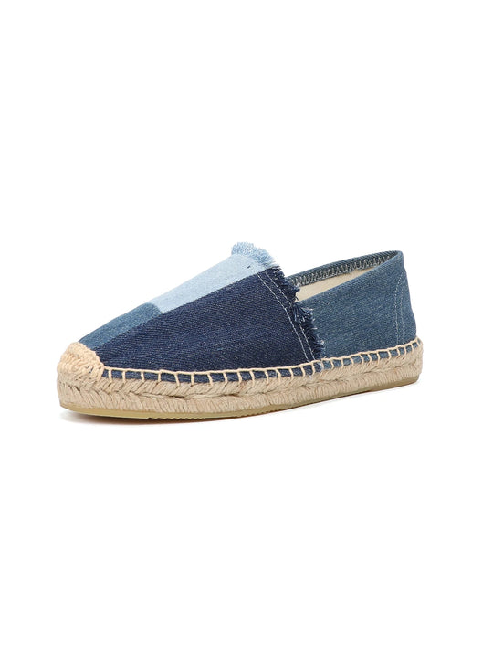 Espadrilles aus Denim-Patchwork