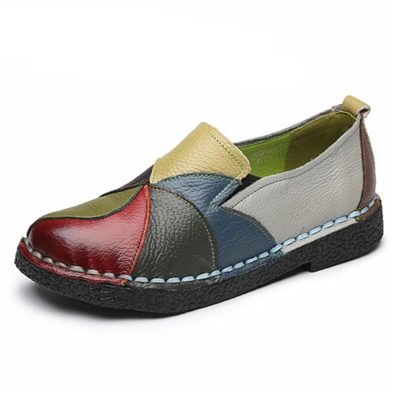 Multicolored Leder Loafers für Frauen