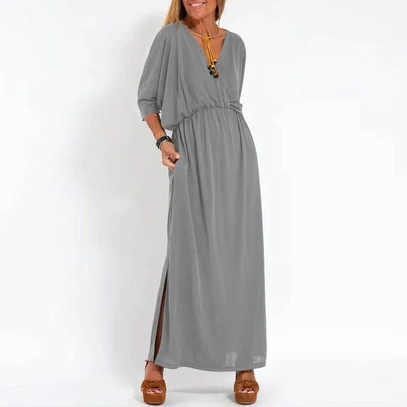 Women's Vintage High Waist Maxi Dress