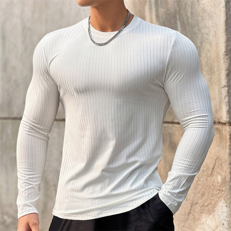 Thin striped sweater for men