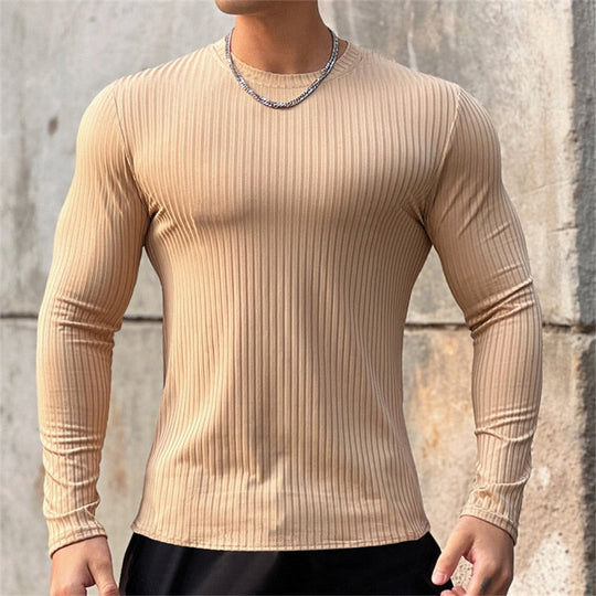 Thin striped sweater for men