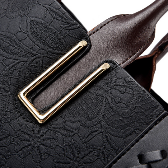 Floral Leather Handbag for Women