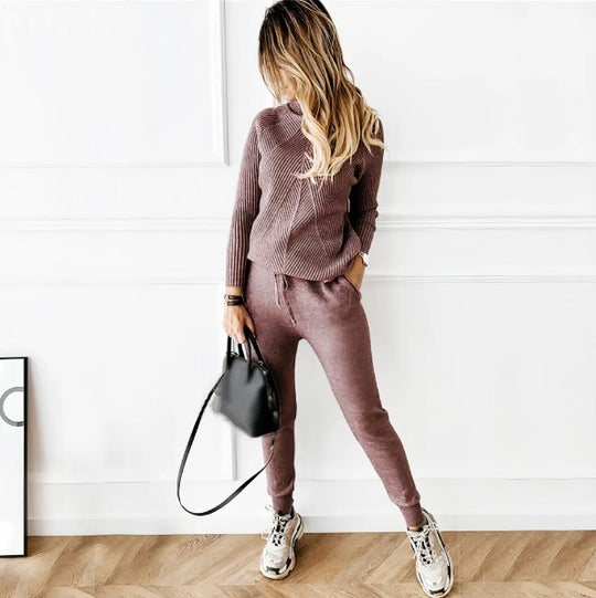 turtleneck sweater and pants for women