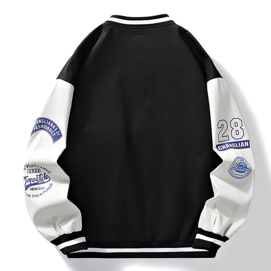 Men's baseball jacket with velvet lining