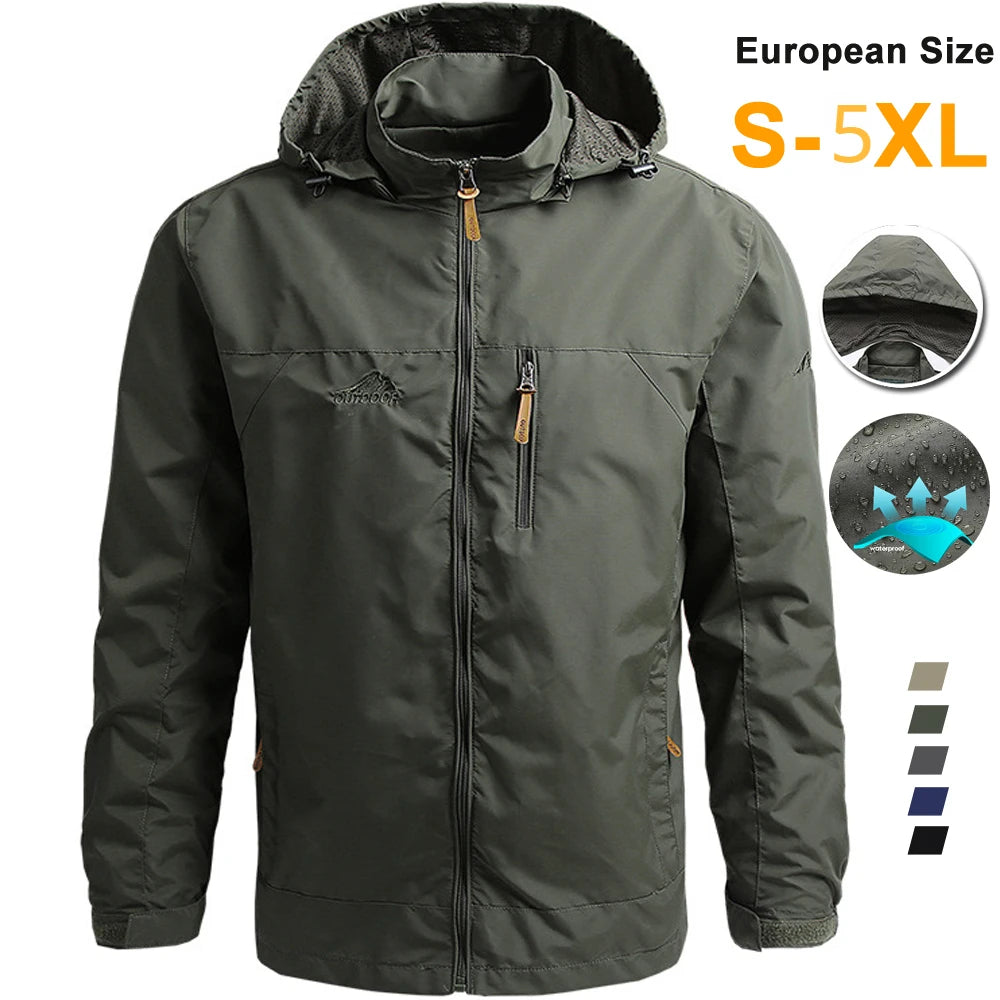 Tactical Waterproof Hooded Windbreaker für Männer