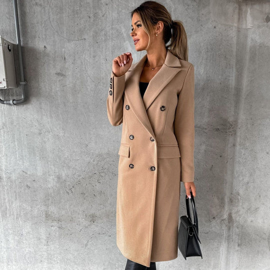 Lässiger warmer Damen-Winter-Trenchcoat