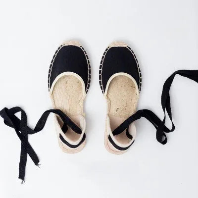 Espadrille-Flats aus Canvas für Frauen