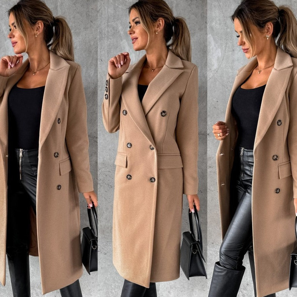 Lässiger warmer Damen-Winter-Trenchcoat