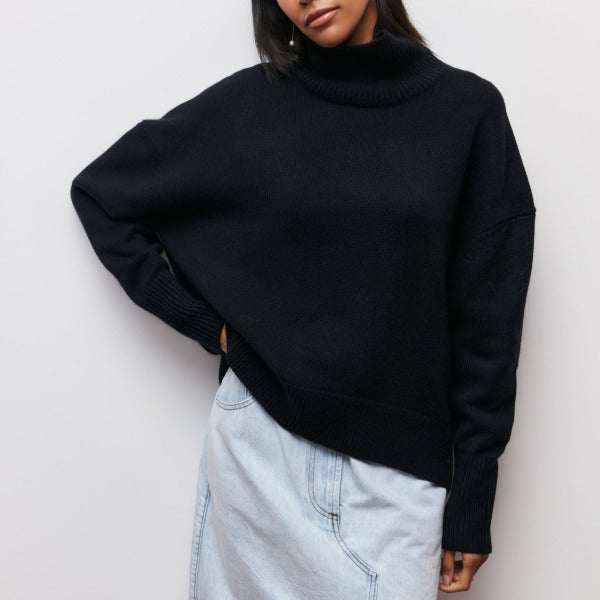 high collar sweater for women