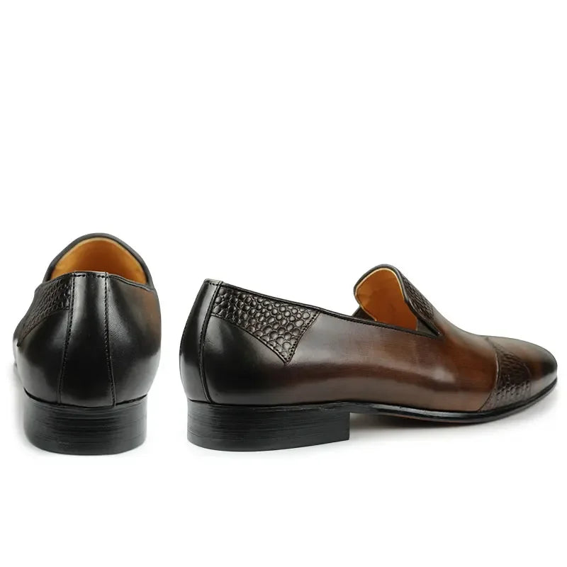 Handmade leather dress loafers 