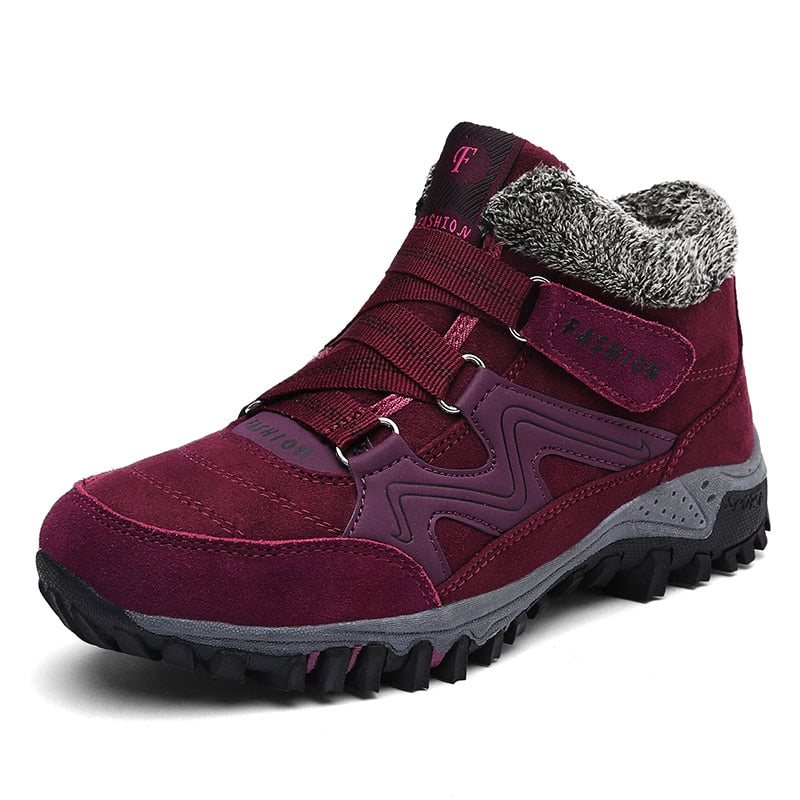 Orthopedic winter shoes made of fleece