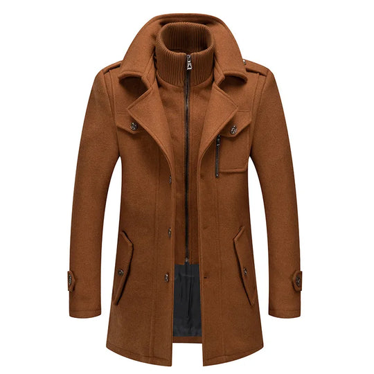 Men's winter jacket in camel