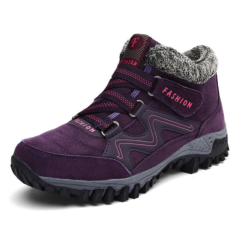 Orthopedic winter shoes made of fleece