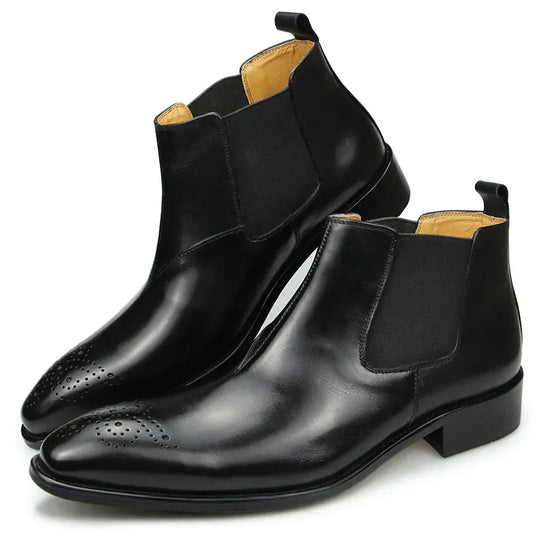 genuine leather ankle boots for men 