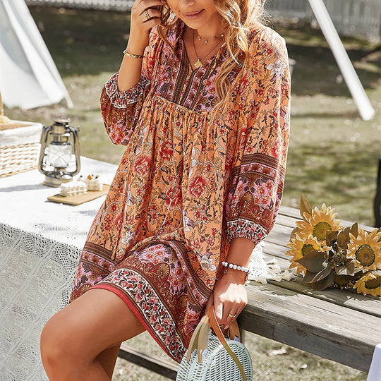 boho dresses with floral print