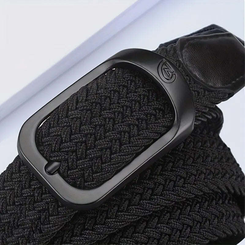 Casual woven elastic belt 