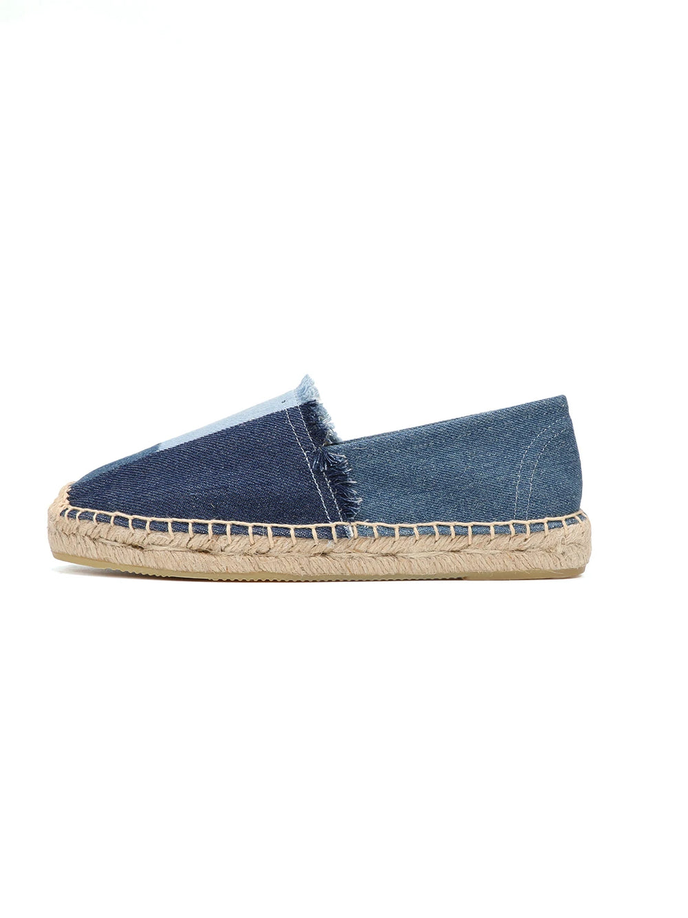 Espadrilles aus Denim-Patchwork