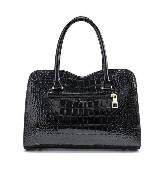 Crocodile Pattern Bow Tote Bag for Women