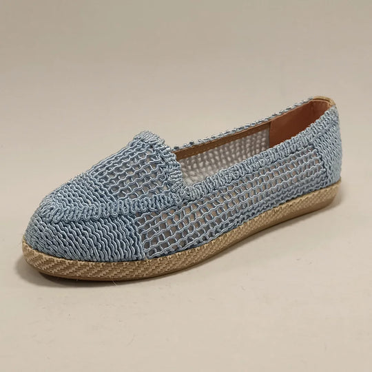 Espadrilles aus Spitze in Uni-Farbe