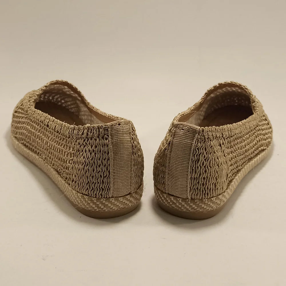 Espadrilles aus Spitze in Uni-Farbe