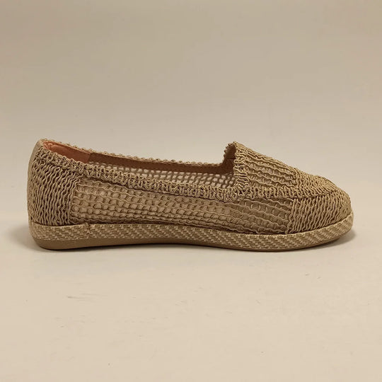 Espadrilles aus Spitze in Uni-Farbe