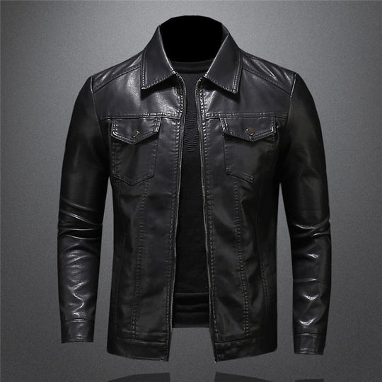 High-quality leather jacket for men