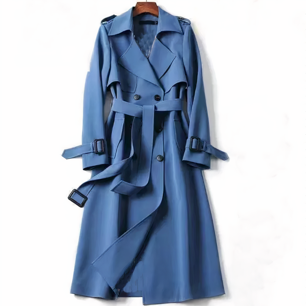 Elegant double-breasted women's button coat