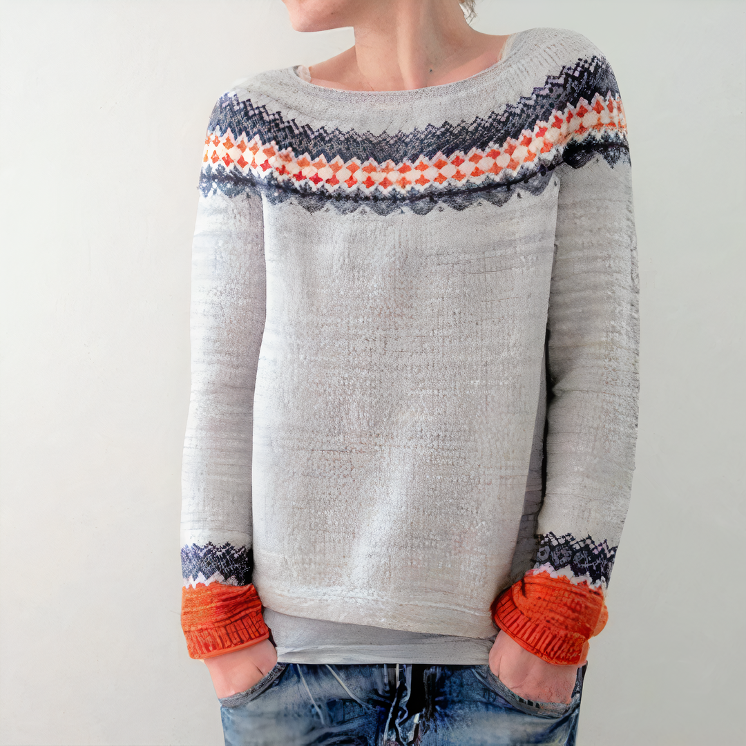 Damen Pullover mit Rundhalsausschnitt