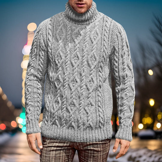 Lässiger Basic-Strickpullover für Männer