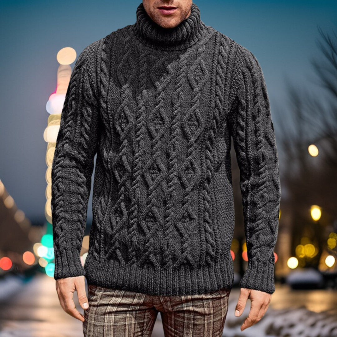 Lässiger Basic-Strickpullover für Männer