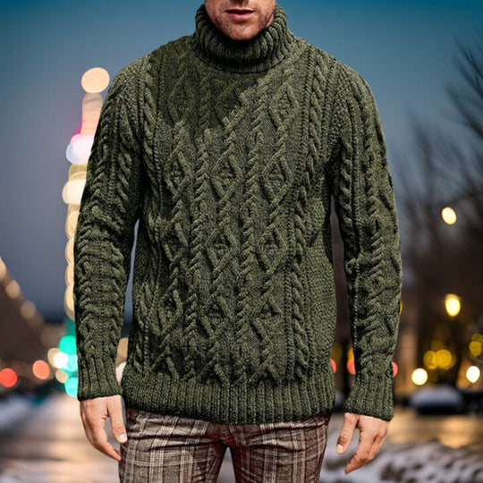 Casual basic knitted sweater for men