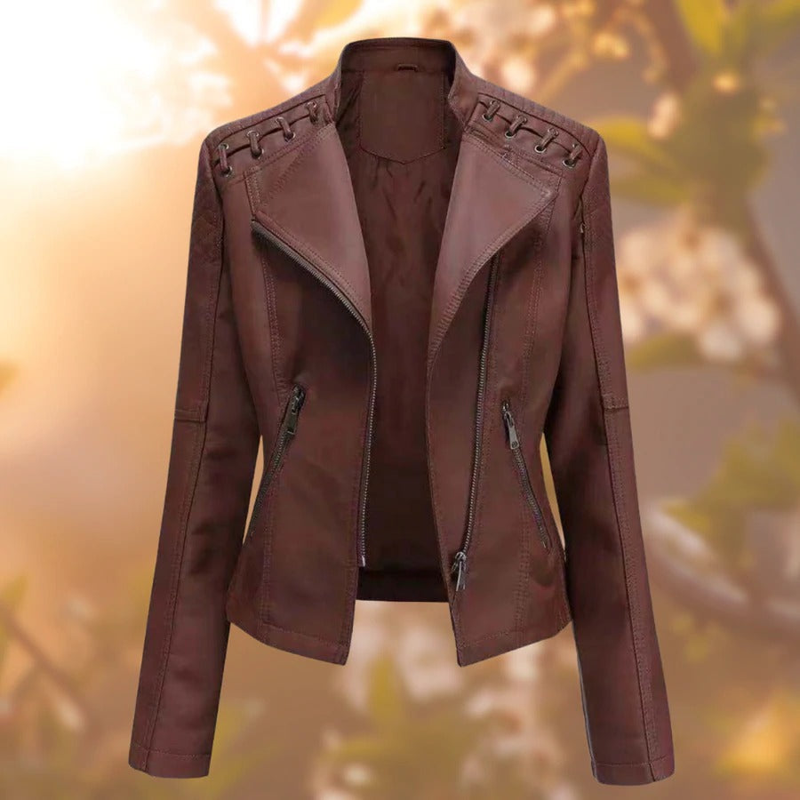 leather motorcycle jacket for women