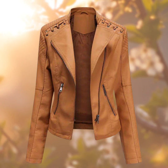 leather motorcycle jacket for women