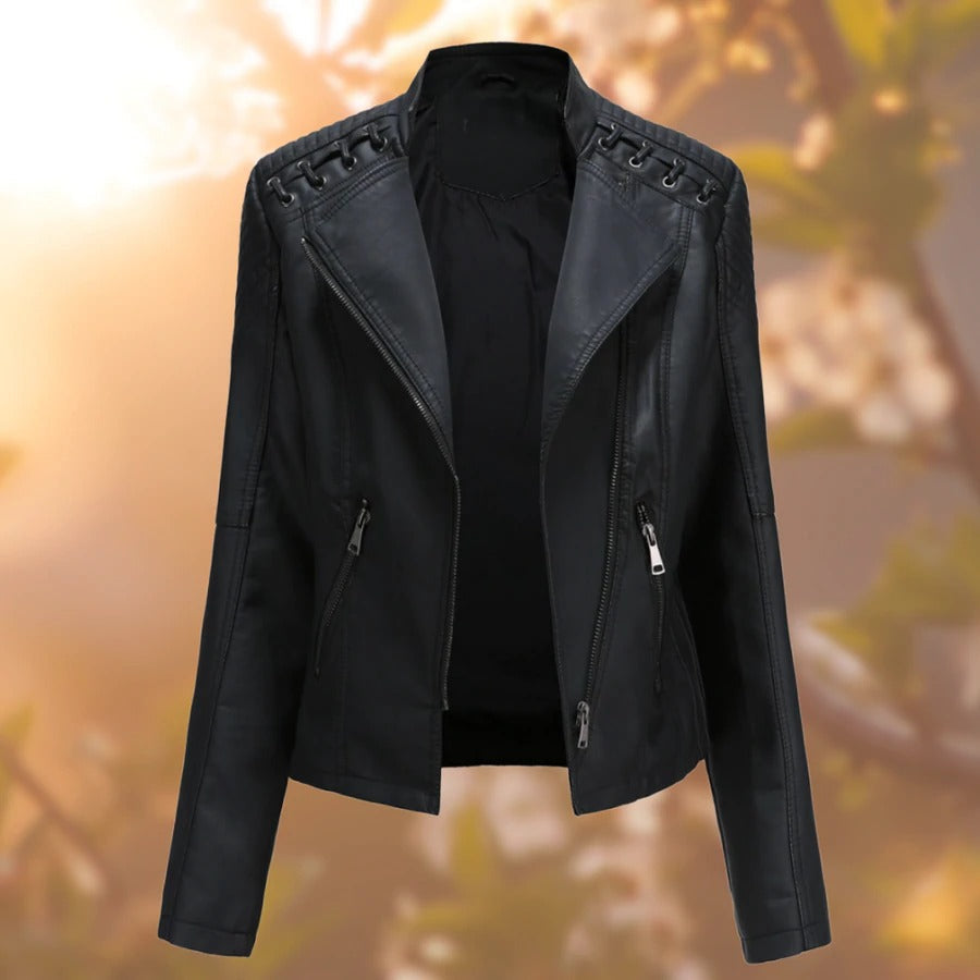 leather motorcycle jacket for women