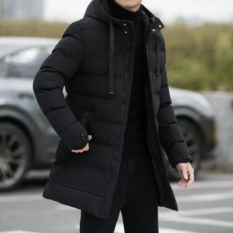 Quilted Long Coat for Men