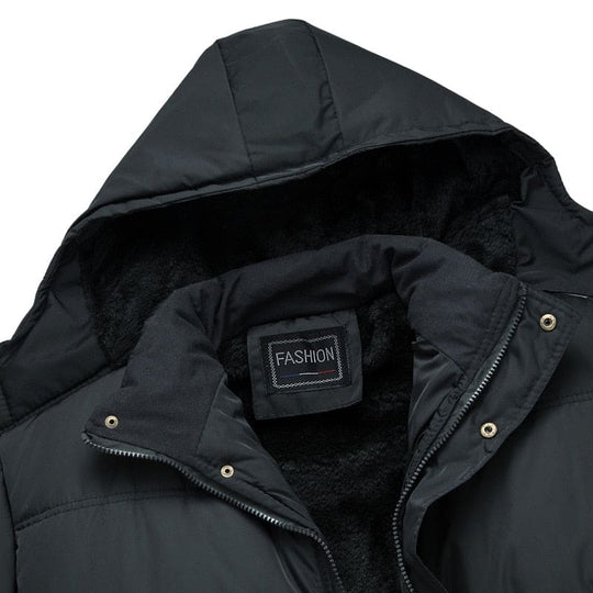 Black winter jacket for men 