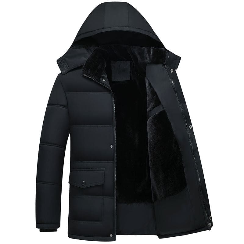 Black winter jacket for men 