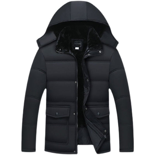 Black winter jacket for men 