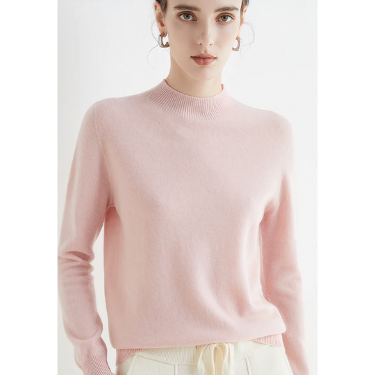 Long-sleeved sweater made of knitted wool