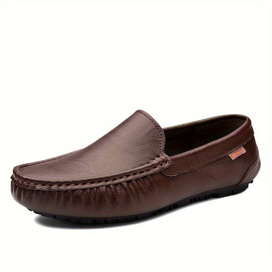 Herren Top Grain Leder Slip-On Schuhe